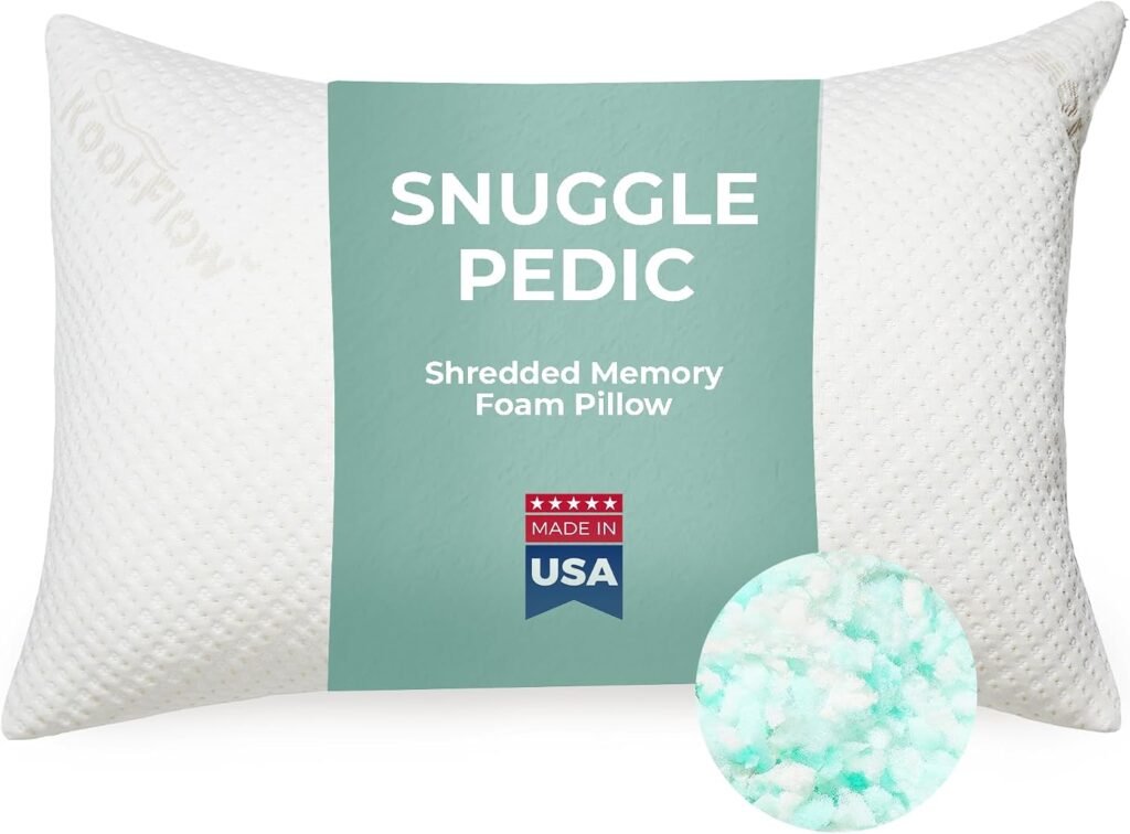 Snuggle-Pedic Original Adjustable Memory Foam Pillow for Better Sleep