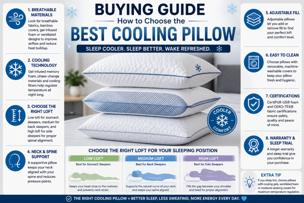 Best Cooling Pillows Buying Guide for Hot Sleepers