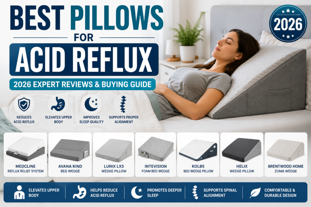 Best Pillows for Acid Reflux in 2026 for Comfortable Elevated Sleep