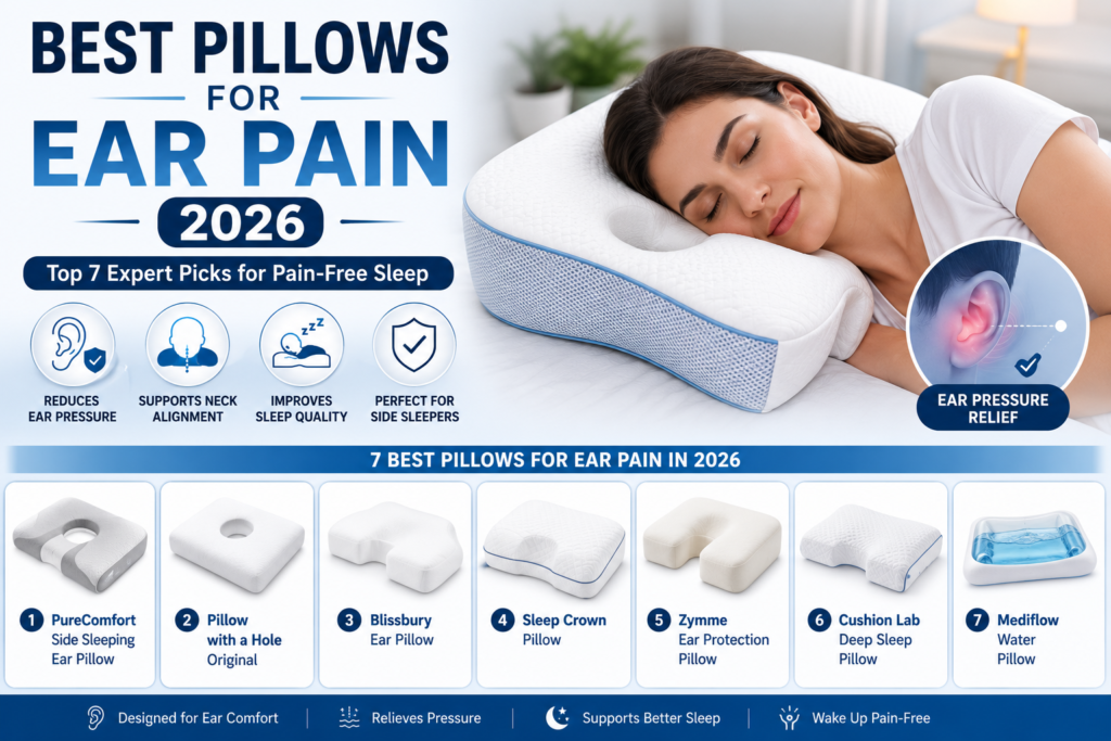 Best Pillows for Ear Pain in 2026 for Side Sleepers and Pressure Relief